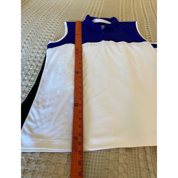 Slazenger Women’s Golf Polo Shirt Plus Size XXL Sleeveless Color block Blue - Picture 12 of 12